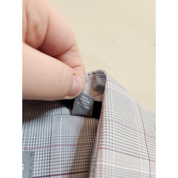 Michael Kors Men's Multi Plaid Slim Fit Airsoft Stretch Button Up Shirt XXL NWT - Picture 6 of 8